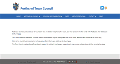 Desktop Screenshot of porthcawltowncouncil.co.uk