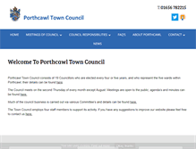 Tablet Screenshot of porthcawltowncouncil.co.uk
